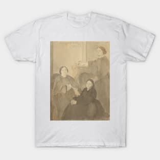 Mme Michel Musson and Her Daughters, Estelle and Desiree by Edgar Degas T-Shirt